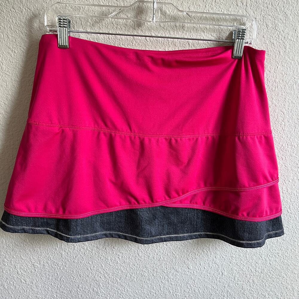 Lucky in Love Hot Pink Tennis Mini Skirt Skorts Women's XL Athletic Workout